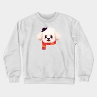 Cute Bichon Frisé Drawing Crewneck Sweatshirt